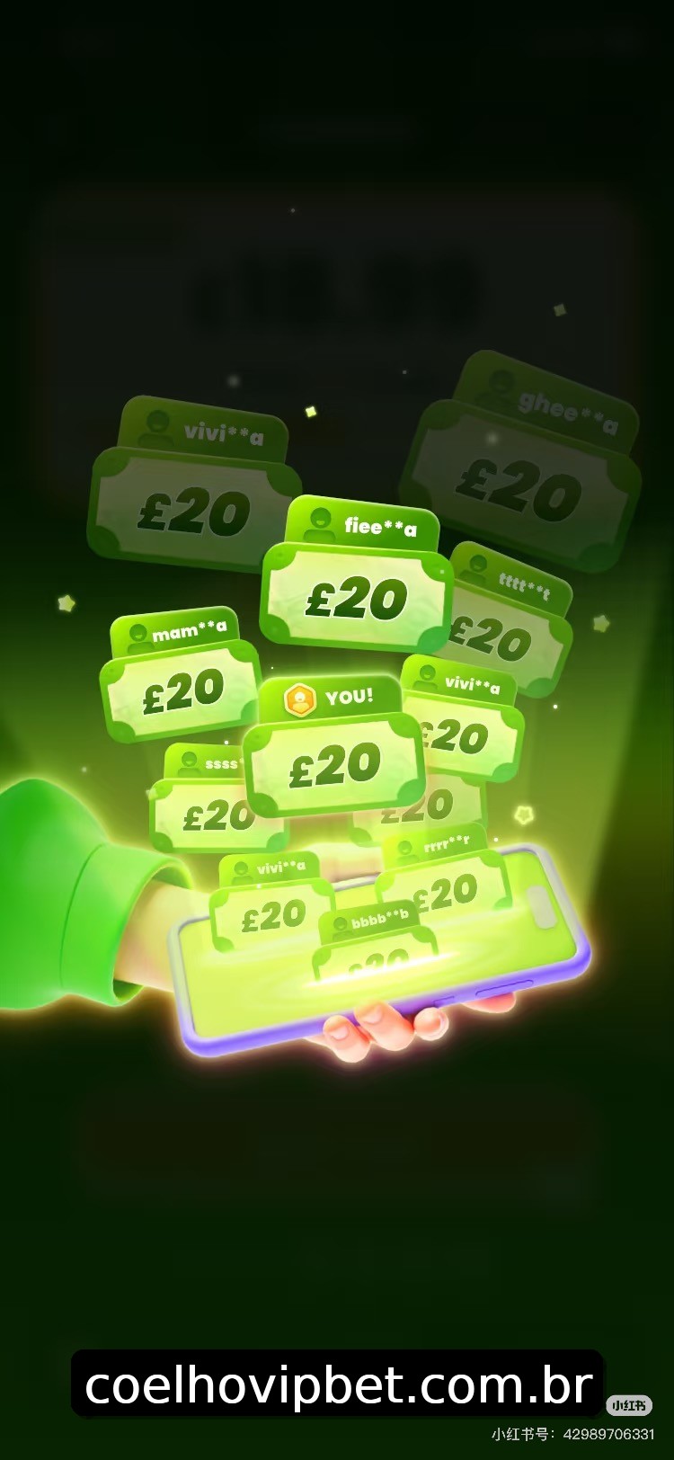 Interface do App coelhovip